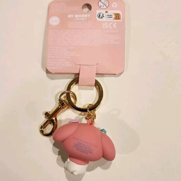 Loungefly Sanrio My Melody Earth Day Flower Crown Floral Pink 3D Keychain NEW - Picture 8 of 12